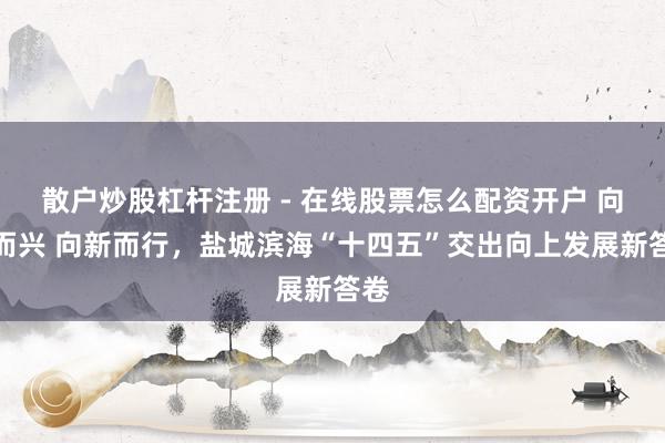 散户炒股杠杆注册 - 在线股票怎么配资开户 向海而兴 向新而行，盐城滨海“十四五”交出向上发展新答卷